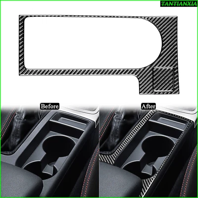 Portavasos central de fibra de carbono real para Subaru Impreza WRX STI 2008-14 Foto 1 de 4
