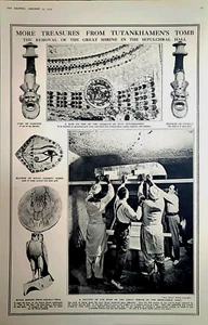 1924 Vintage Foto Illustration Schätze Tutanchamun Grab Schrein Grab - Bild 1 von 4