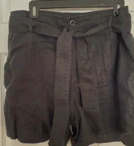 LAUREN by RALPH LAUREN ladies linen black shorts size 10, EUC - Picture 1 of 7