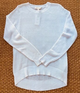 NWT Michael Kors Size M Knit Sweater Long Sleeve Crew Neck Honeycomb Waffle - Picture 1 of 9