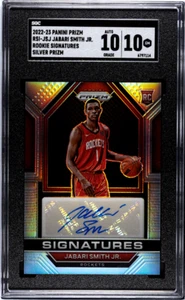 2022 Panini Prizm - Jabari Smith Jr Rookie Signatures Silver Auto SGC 10 POP 1 - Picture 1 of 1