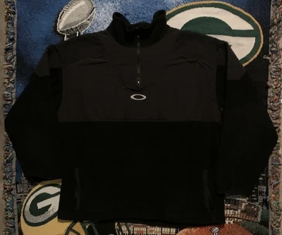 Vintage 90s Oakley Software Quarter Zip Center Logo Size XL Fleece Embroidered - Image 1 of 4