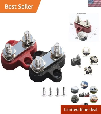 Durable 48V Power Distribution Block with Stainless Steel Junction Post - 300A - Image 1 of 4