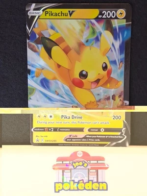 Pikachu V Swsh285 Swsh: Sword & Shield Promo Cards Holo Pokemon Tcg Nm (Miscut) - Image 1 of 2