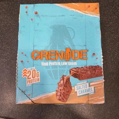 EXPIRED BBE 10/25 Grenade Salted caramel Protein Bars 12 x 60g