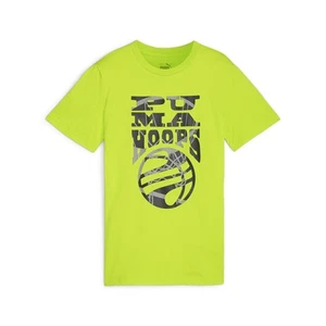 PUMA Basketball Blueprint Graphic Crew Neck Short Sleeve T-Shirt Youth Boys Size - Picture 1 of 2