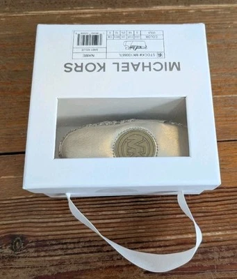 NUEVO EN CAJA Michael Kors Baby Kellie Ballet Pisos en Infantil Talla 3 Dorado Foto 1 de 4