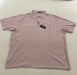 Polo Ralph Lauren Para Hombre 4XLT Polo Rosa Claro Calce Clásico Malla Nuevo con Etiquetas $110 - Imagen 1 de 10