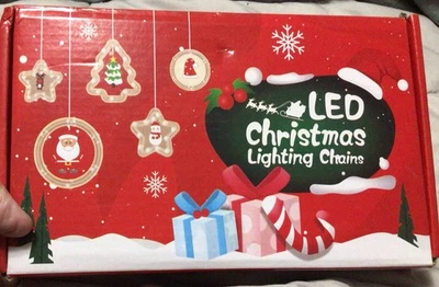 LED Christmas Lighting Chains Christmas Trees White Lights NIB - Image 1 of 4