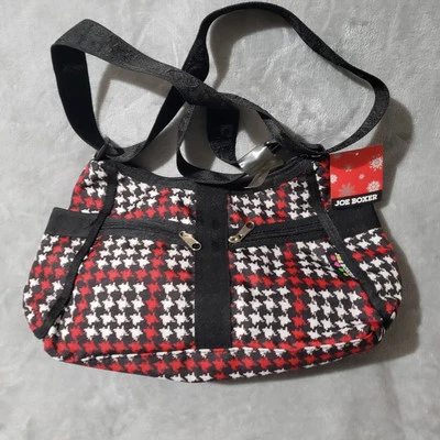 Vintage NWT Joe Boxer Purse Red Black White Houndstooth Crossbody/Shoulder Y2K - Image 1 of 4