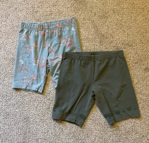 Girl’s Carter’s Green Size 7Cotton Bike Shorts Set - 2 Pack, Elastic Waistband - Picture 1 of 1
