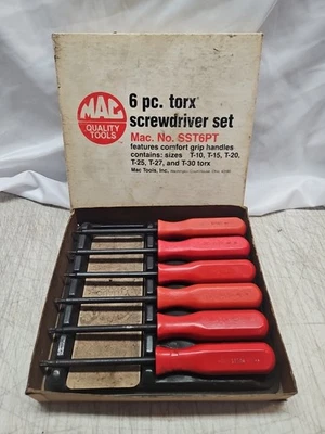 MAC Tools 6pc TORX Screwdriver Set IN ORIGINAL BOX T10 T15 T20 T25 T27 T30  - Image 1 of 4