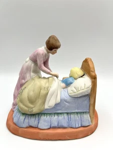 Vintage Norman Rockwell Figurine Mother Tucking Child in Bed – Made in Taiwan - Picture 1 of 12