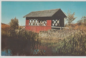 Postal de colección Wilmington Vermont, puente cubierto antiguo sin publicar 2X6 - Imagen 1 de 2