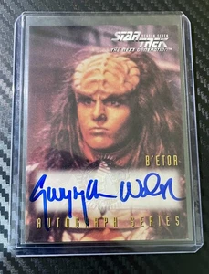1999 STAR TREK THE NEXT GENERATION A18 GWYNYTH WALSH AS B'ETOR AUTOGRAPH CARD - Picture 1 of 2