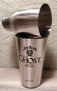 Jim Beam Jacob's Ghost White Whiskey Bourbon Cocktail Shaker Acciaio Inox Barware - Foto 1 di 4