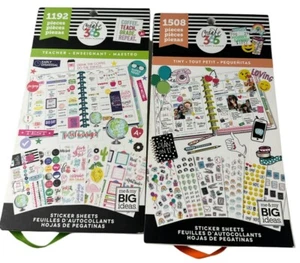 The Happy Planner Me & My Big Ideas Sticker Sheets Lot of 2 Some Stickers Used - Picture 1 of 18