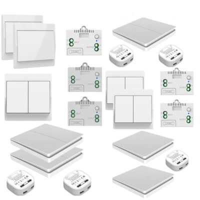 Funk-Wand-schalter & Funk-Empfänger Funkschalter System batterielos KINETIC 240V - Bild 1 von 4