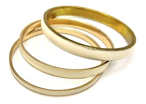 Konvolut 3 goldfarbene Emaille Armbänder - Bild 1 von 4