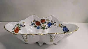 Aynsley Famille Fine Bone China Oval Shape Dish Vtg Porcelain Gold Accents - Picture 1 of 12