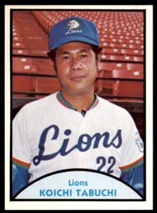 1979 TCMA JAPANESE PRO BASEBALL KOICHI TABUCHI SEIBU LIONS #12