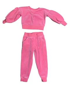 Janie And Jack Size 4 Girls Pink Crop Outfit Soft - Picture 1 of 3