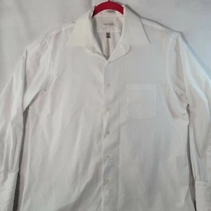 Van Heusen Mens Button Down Shirt Size XL 17.5 34/35 White Broadcloth  - Picture 1 of 12