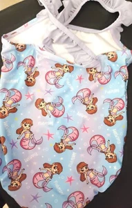 Girls One Pieces Swimsuit Cute Swimwear Bathing Suits Size 6 6x - Picture 1 of 5