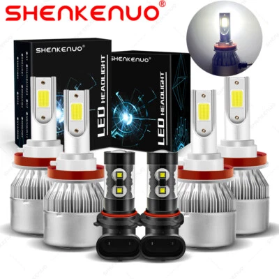 Faróis combo de LED Hi/Lo+lâmpadas de neblina para Chrysler Town & Country 2008-2009 - Imagem 1 de 4