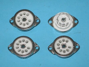 Tube Socket - 9 Pin - ceramic - lot of (4) - Picture 1 of 2