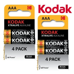 Offizielle Kodak XtraLife Alkaline Power AAA Batterie 2 x 4er Pack / 8 Batterien - Bild 1 von 4