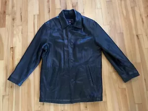 US POLO ASSN. Herren Gr. Medium schwarz Echtleder Jacke gestepptes Futter - Bild 1 von 11
