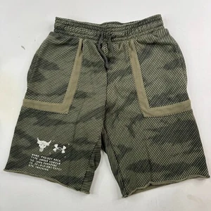 Pantalones cortos deportivos Under Armour para hombre pequeños verdes camuflaje Project Rock Iron Paradise - Imagen 1 de 8