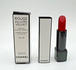 CHANEL Rouge Allure Velvet Luminous Matte Lip Colour ~ 02:00 ~ LIMITED EDITION - Picture 1 of 2