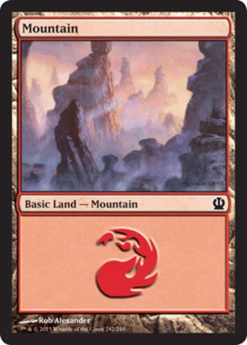 Mountain (242) - Foil ~ Heavily Played Theros MTG Magic UltimateMTG Land Card - Image 1 of 1