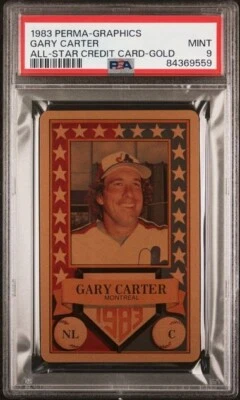 1983 Perma-Graphics All-Stars Gold Gary Carter PSA 9 - Image 1 of 2