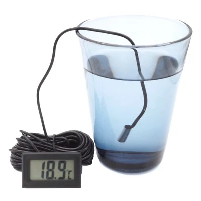 Thermometer digital LCD -50+110°C Temperatur Anzeige 1m 2m 3m 5m Innen Außen Aqu - Bild 1 von 4