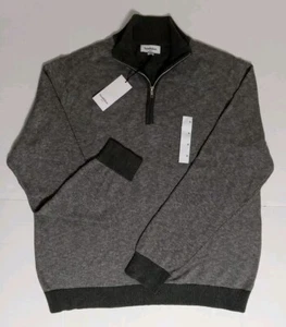 Men’s pullover GRAVEL GRAY 1/4 ZIP Standard Fit Sweater Men's XL Goodfellow & Co - Picture 1 of 9