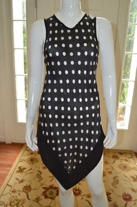 Ärmellose Damen-Tunika PLEASE marine/weiß gepunktet Größe M - Bild 1 von 5