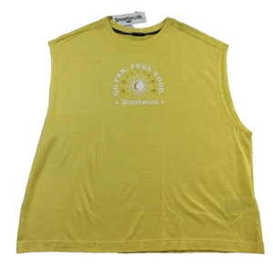 Smartwool Tank Top Womens XL Yellow Active Wool Blend Go Far Feel Good Sun NWT - Picture 1 of 16