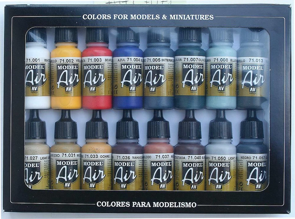 Vallejo 71.178 - Farb-Set, Basisfarben, 16 x 17 ml - Neu