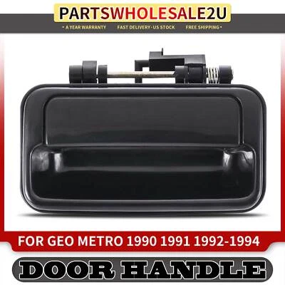 Manija de puerta exterior izquierda negra para conductor trasero para Geo Metro 1990 1991 1992-1994 Foto 1 de 4