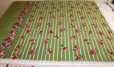 Vintage Flannel Football Field & Players. 33x40. IMPERFECT. Age issues. RB-927 - Image 1 of 4