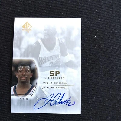 2003-04 SP Authentic Jason Richardson Autograph Auto #JR Warriors - Image 1 of 2