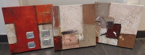 1x3 Pictures - approx. 30x30cm - Wall Art - new - Picture 1 of 5