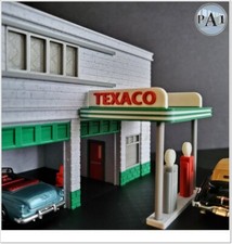 1:64 Scale Texaco Gas Station Compatible with Hot Wheels and Matchbox Diecast