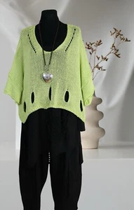 Jersey look capas punto 48 50 52 54 56 58 XL XXL XXXL verde pistacho - Imagen 1 de 5