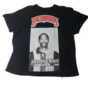 Backwoods black Snoop Dogg mug shot short sleeve crew neck T shirt medium/large - Picture 1 of 5