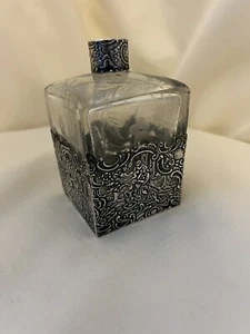 Antigua botella de perfume grabada Wolf & Knell en caja de plata de ley - Imagen 1 de 7