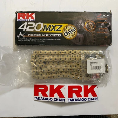 RK - GB420MXZ-CL - Eslabón de conexión de clip para cadena de alta resistencia de 420 MXZ GB, dorado Foto 1 de 2